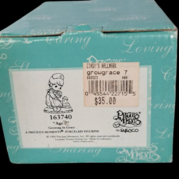 1995 enesco precious moments growing in grace, age 7 nurse w kitten 163740 - Picture 13 of 15